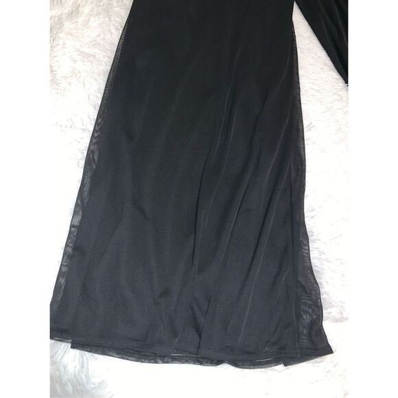 Vintage 90’s Y2K Black Double Layered Chiffon Super Wide Leg Pants Small - Picture 8 of 13